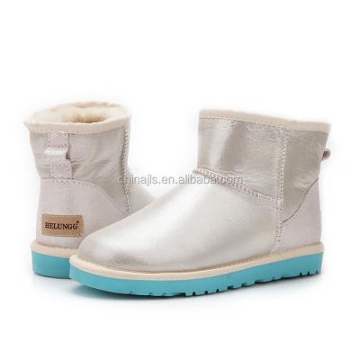 China 2021 New Arrival Fashionable Classic Shiny Cute Color Sheepskin Waterproof Cheap Warm Snow Boots For Women Girls Boot Covers For Snow for sale