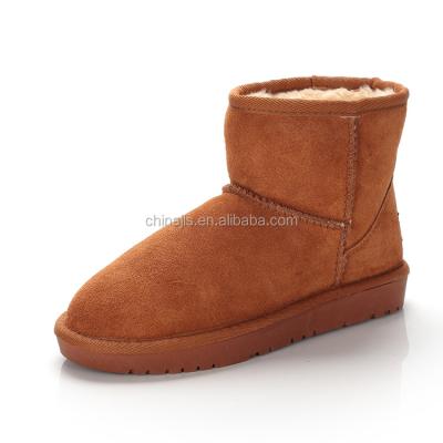 China Cheap wholesale cow suede warm soft cute snow boots stylish traditional classic facoty whole sale waterproof with woolen coating for kids for sale