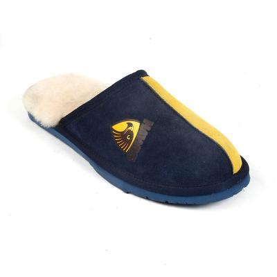 China Super Good Quality Daily Comfort Woolen Warm Soft Indoor Slippers Waterproof With Embroidery Logo For Men for sale