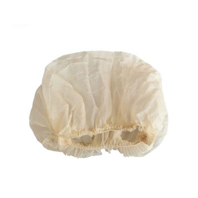 China Sustainable Cornstarch High Quality Custom Biodegradable Disposable Waterproof Shower Cap for sale