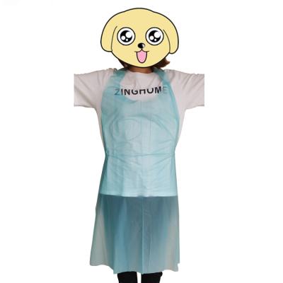 China Custom Printing Bibs Biodegradable Plastic Disposable Restaurant Seafood Apron Restaurant Lobster Cleaning Plastic Bibs For Adult for sale