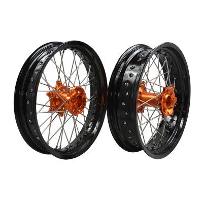 China 6061 T6 Aluminum Hubs Except 2018 17x3.5 17x5.0 Dirt Bikes 17 Inch Alloy Supermoto Wheels for sale