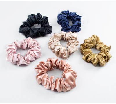 China Korean High Quality Silk Hair Scrunchies Best Seller Fashion Bow Silk Hair Bands Satin Hair Scrunchies For Women Girls for sale