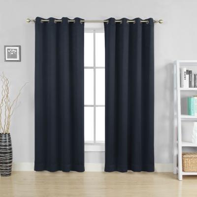 China Blackout Two Panels 52 x 84 Inch Gray Color 99% Blackout Curtains for sale