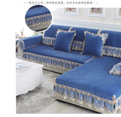 China Other Cover Polyester Sofa Solid 1 2 Seater Sofa Cover Decorative Three-Seat Sofa Cover for sale