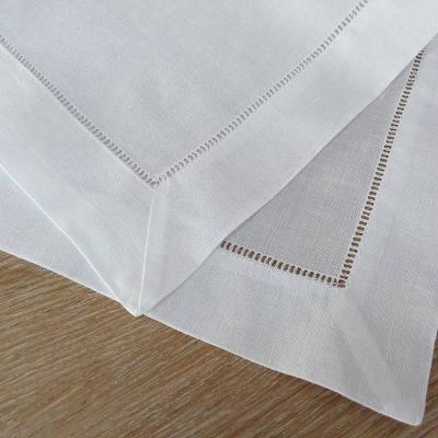 China White Towel Cotton Day Table Linen Napkins Hem To Stitch Cloth Linen Napkins for sale