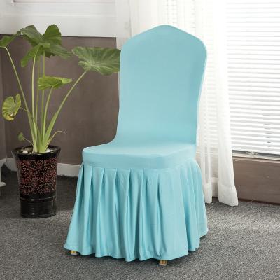 China Simple Factory Price Wedding Banquet Pleats Skirt Chair Cover For Party for sale