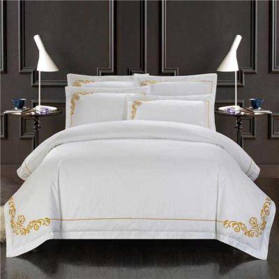 China High Quality KOREAN Embroidery Bed Sheets Cotton Hotel Bed Linen With Duvet Cover Set for sale