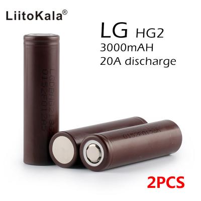 China 100% Korea Import High Quality Discharge  hg2 18650hg2 3000mah 20a batteries 18650 3.7v battery for sale