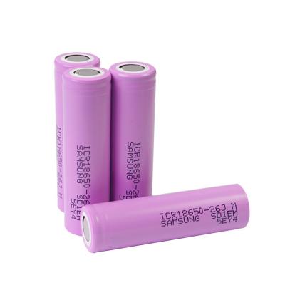 China Hot Samsung 18650 26JM li ion rechargeable batteries 3.7V 2600mah for electric bike, electric car ups power tools batter for sale