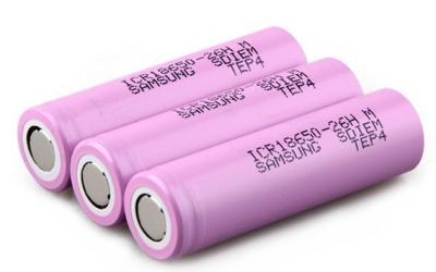 China Promotional fast delivery wholesale rechargeable lithium  18650 cylindrical battery 3.7V 2600mah icr18650-26hm Samsung for sale