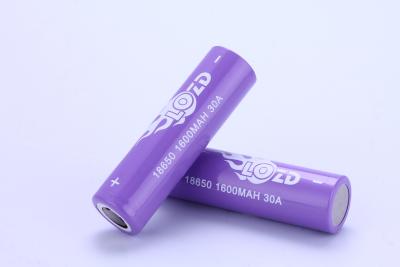 China GRADE A 18650 1600mah rechargeable battery for lamp light for tactical flashlight for sale