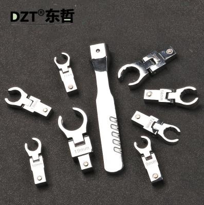 China Can Be Interchangeable Ratchet Wrench Swing 9 PCS Set Piping Wrench Set Shaker Swing 180 Degree Rotating Speed ​​Adjustable Wrench for sale