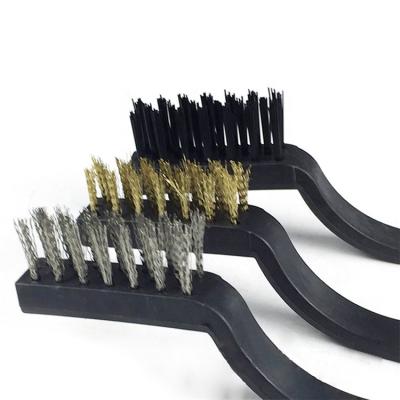 China Home Top Selling 7 Inch Nylon And Steel Wire Brush And Wire In A Blister Pack 3 Pcs for sale