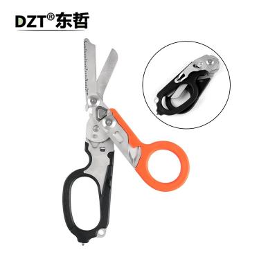 China Universal Multifunctional Folding Tactical Outdoor Scissors Stainless Steel Scissors Survival Tool Combination Pliers for sale