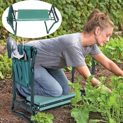 China Net Weight: 2.7KG Garden Kneeling Stool With Pad EVA Foam Garden Kneelers Portable Tool Kit Padded Pad Foldable Multifunctional Practical Kneelers for sale