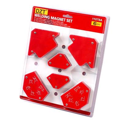 China 6 PCs Magnetic Fixed Switch Angle Tool Free Welding Triangular Welding Holder Hardware Kit, Red for sale