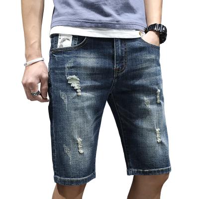 China Viable High Quality Men Denim Shorts Male Jeans Short Pants Male Young Fit Skinny Breathable Light Weight Custom Design for sale