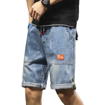 China Viable Mens Denim Shorts Syretch Summer Section Pocket Loose Wild Straight Jeans Short Pants Mens Blue Casual Pants Trend for sale