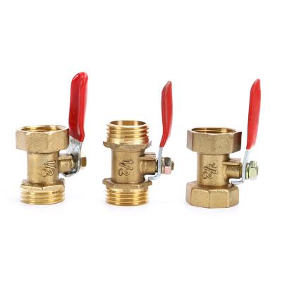 China Manufacturing Plant Low Price Forging Brass Male Brass Chrome Plating Butterfly Handle Ball Valve for sale