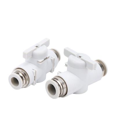 China Manufacturing Plant Hot sale of Buc series Air Operated Plastic Pneumatic Hand Control Valve Fitting BUC4 for sale