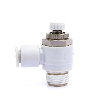 China Garment Shops SMC type AS1201F/2201F/3201F/F4201-M5 Pneumatic fittings limit throttle valve for sale