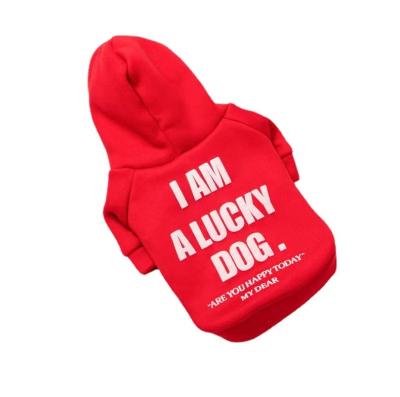 China Viable Online Store Fleece Dog Hoodie Hot Selling Fabrics Pet Fashionable Brand Sweater In Hooded for sale