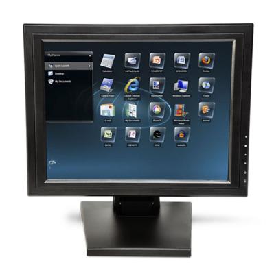 China desktop plastic case 15 17 19 22 27 inch 12v lcd monitor with pcap touch screen pos monitor with CE ROHS for sale