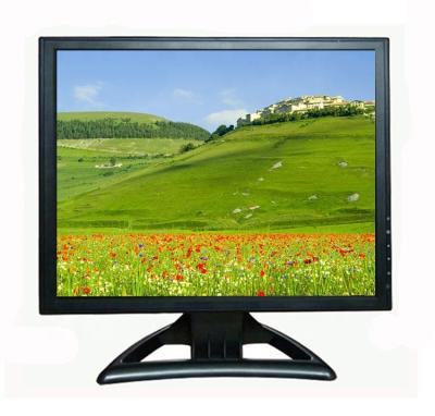 China 15 Inch PC Wall Mount Monitor VGA Computer Lcd Desktop BNC White Case HD Input CCTV for sale