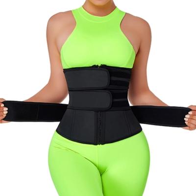 China Adult Amazon Hot Selling High Diet Plus Size Zipper Neoprene Waist Trainer Belt For Fitness for sale