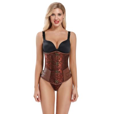 China 2021 New Product 12 Bones Steampunk Breathable Steel Corset High Compression Adjustable Shapewear for sale