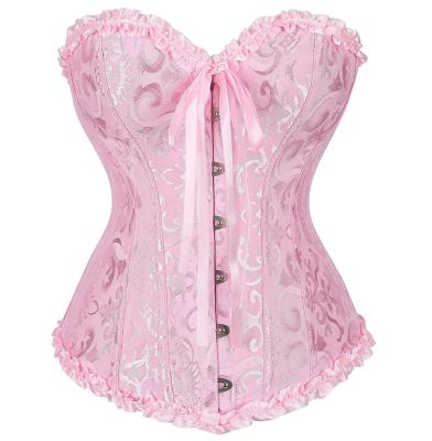 China 2022 New Slimmig Body Shaper Women's Breathable Lace Up Corset Beauty Top Floral Adjustable Shapewear for sale