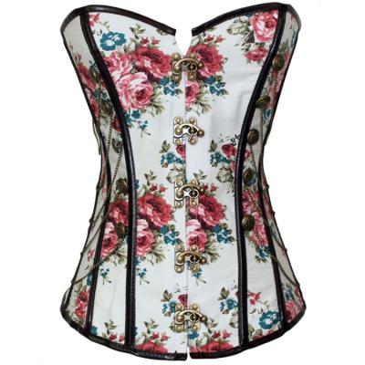 China Breathable Pink Printed Rivet Bra Bustier Corset Body Shapewear Shapewear For Women Jumpsuit for sale