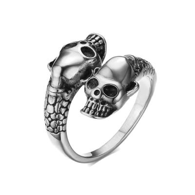 China Hiphop Personalized Hip Hop Skull Rings For Men Stainless Steel Ring Sets Women From Factory for sale