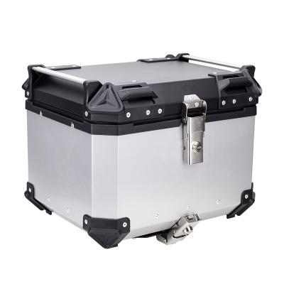 China High Capacity Aluminum Grade Aluminum Alloy Motorcycle Travel 45L Motorcycles Tail Box Magnesium Waterproof Luggage Box for sale