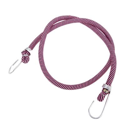 China High Tenacity Manufacturers Supply Custom Round PP Bungee Luggage Ropes Belt Elastic Bag Luggage Straps With Galvanized Hook for sale