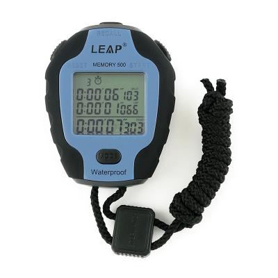 China 1.8 Inch Water Resistant ABS Stopwatch With Large LCD Shows 3 Rows 500 Waterproof Memories for sale