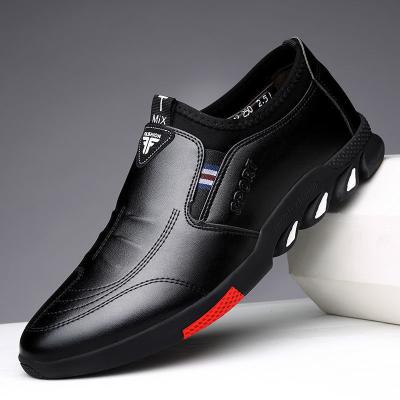 China 2021 New Men's Leather Shoes Trend Breathable Comfortable Breathable Casual Shoes for sale