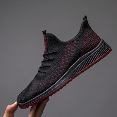 China Wholesale Fashion Trend Knitting Breathable Non-slip Casual Sports Running Shoes For Men for sale