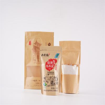 China Modern Transparent Window Front Kraft Paper Nuts Paper Bag For Packing Kraft Paper Bag for sale