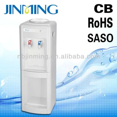 China Jinming Plastic Manufacturer Head Office Standing Vertical Plastic Compressor Hot Cold Water Electric Cooling Dispenser for sale