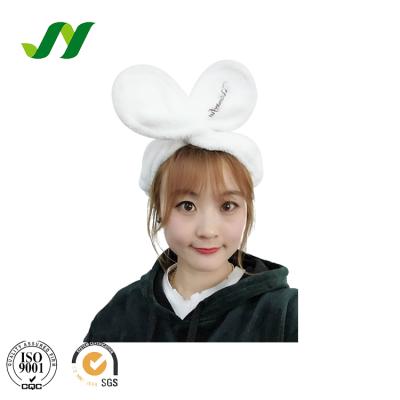 China 5% Discount Factory Direct Lovely Bunny Ear Girl Bath Shower Spa Usage Hair Wrap Headband for sale