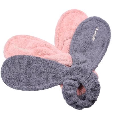 China Custom Sweet Lovely Elastic Rabbit Ear Women Girls Face Washing Headbands Headwrap Makeup Hairband for sale