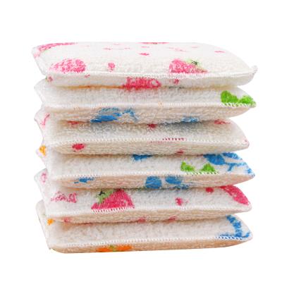 China Wholesale Eco-friendly Cleaning Bamboo Sponge Cloth Kitchen Dish Cleaning for sale