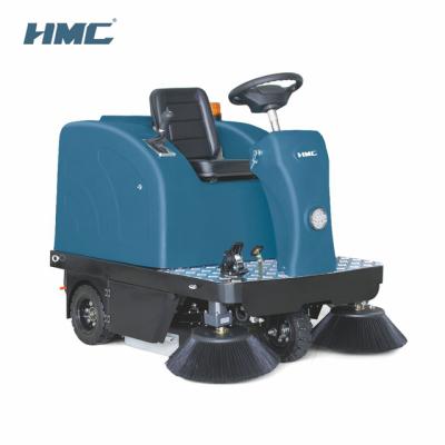 China Hotels HMC 3S140 Ride On Floor Sweeper Battery Powered Cleaning Floor Sweeper 1400mm Width for sale