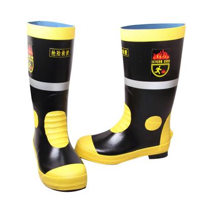 China Insulative 6 KV High Rescue Insulation Anti-Puncture Anti-Slip Safety Rubber Boots Fire Fighting Reflective Protective Rain for sale