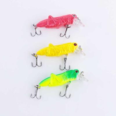 China ABS 5.5cm Cheap Price 4g Hard ABS Fishing Grasshopper Bait for sale