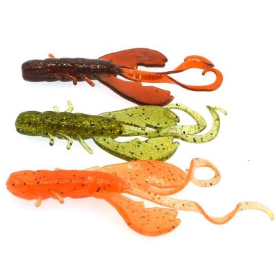 China Factory Direct Sale 8.5g PVC 10cm Fishing Plastic Shrimp Fish Lure for sale