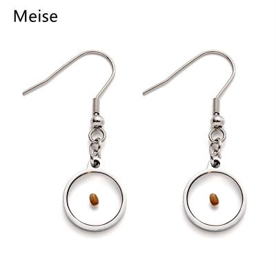 China Other Yiwu Meise MS0136 Round Mustard Seed Stud Earrings For Women Stainless Steel Stud Earrings for sale