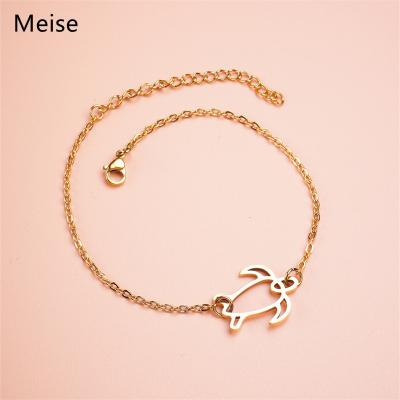 China Other Yiwu Meise MS0150 Fashion Turtle Charm Bracelet Jewelry Stainless Steel Hot Selling Bracelet Small for sale